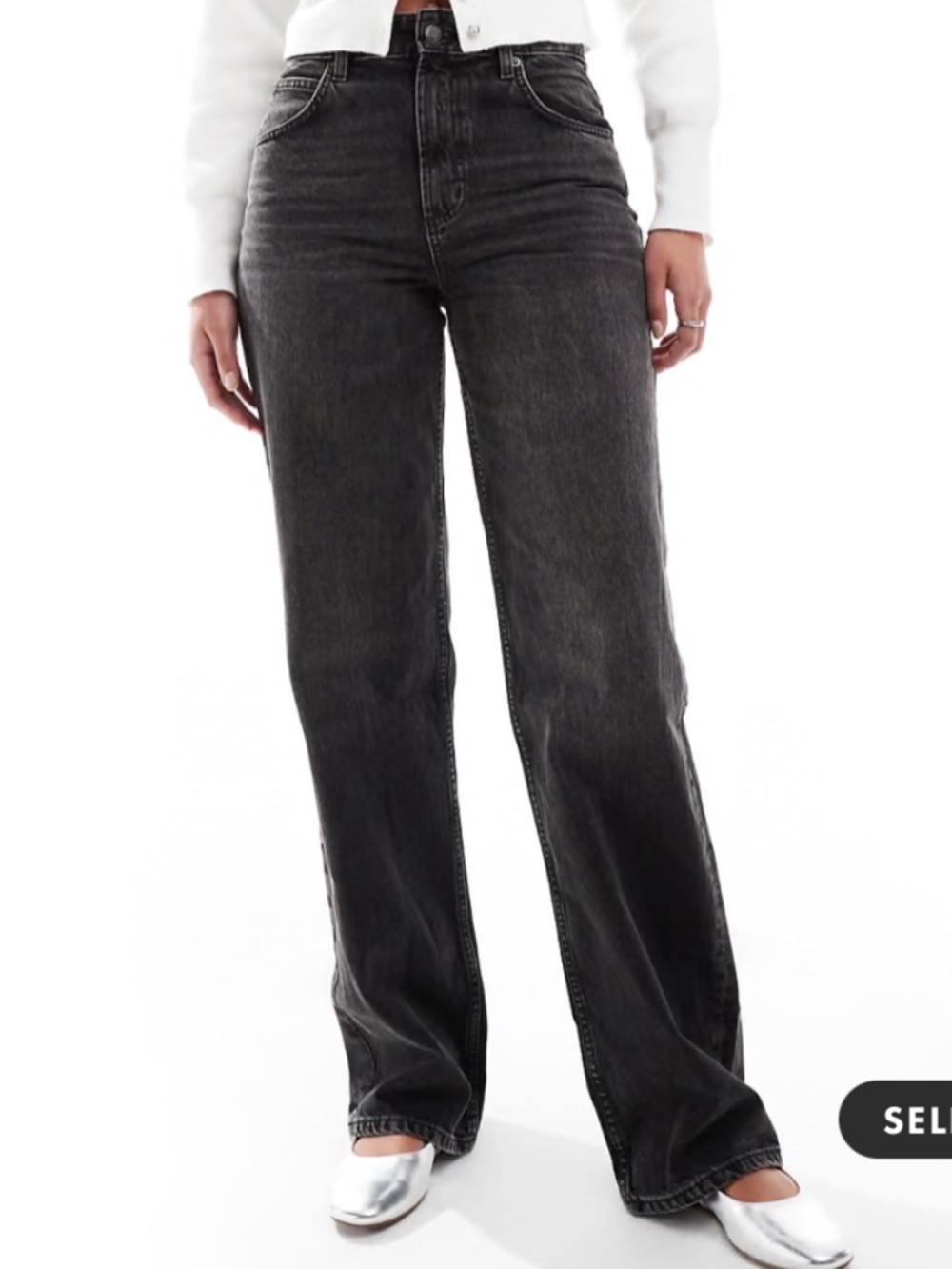 ASOS DESIGN Tall low rise baggy jeans in washed black
